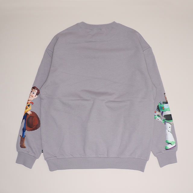 【ベビードール】ウッディ バズ 親子お揃い 袖キャラクタートレーナー 0834A / 大人 ユニセックス 男女兼用 トップス 長袖 スウェット クルーネック リンクコーデ ペアルック 親子コーデ