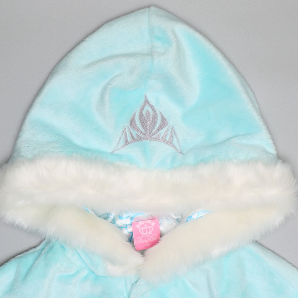 【ベビードール】アナ エルサ プリンセス / ケープ 1230K / ベビーサイズ キッズサイズ トップス アウター ポンチョ マント 羽織り フード付き ふわふわ もこもこ あったか 防寒