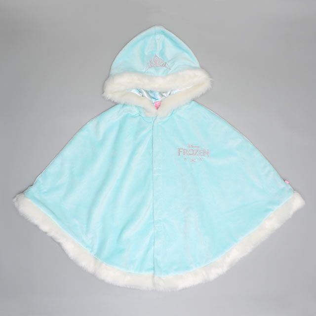 【ベビードール】アナ エルサ プリンセス / ケープ 1230K / ベビーサイズ キッズサイズ トップス アウター ポンチョ マント 羽織り フード付き ふわふわ もこもこ あったか 防寒