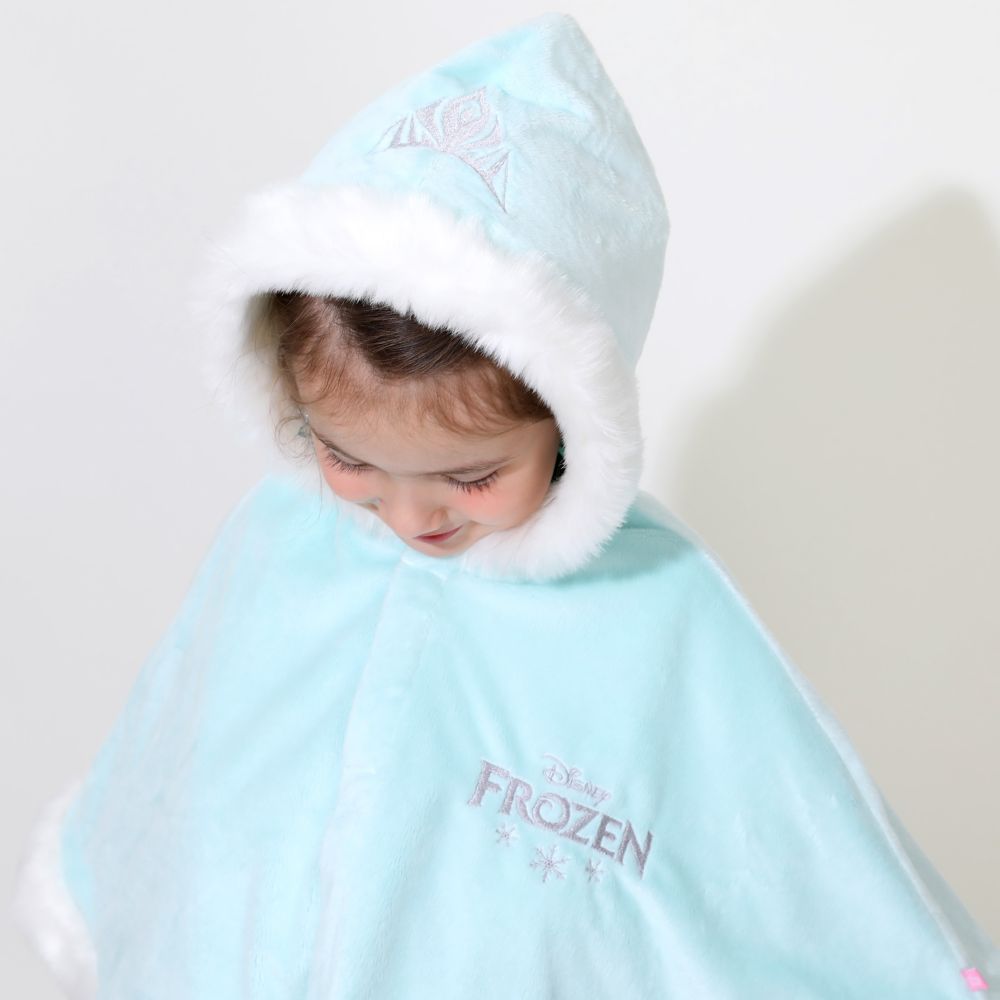 【ベビードール】アナ エルサ プリンセス / ケープ 1230K / ベビーサイズ キッズサイズ トップス アウター ポンチョ マント 羽織り フード付き ふわふわ もこもこ あったか 防寒