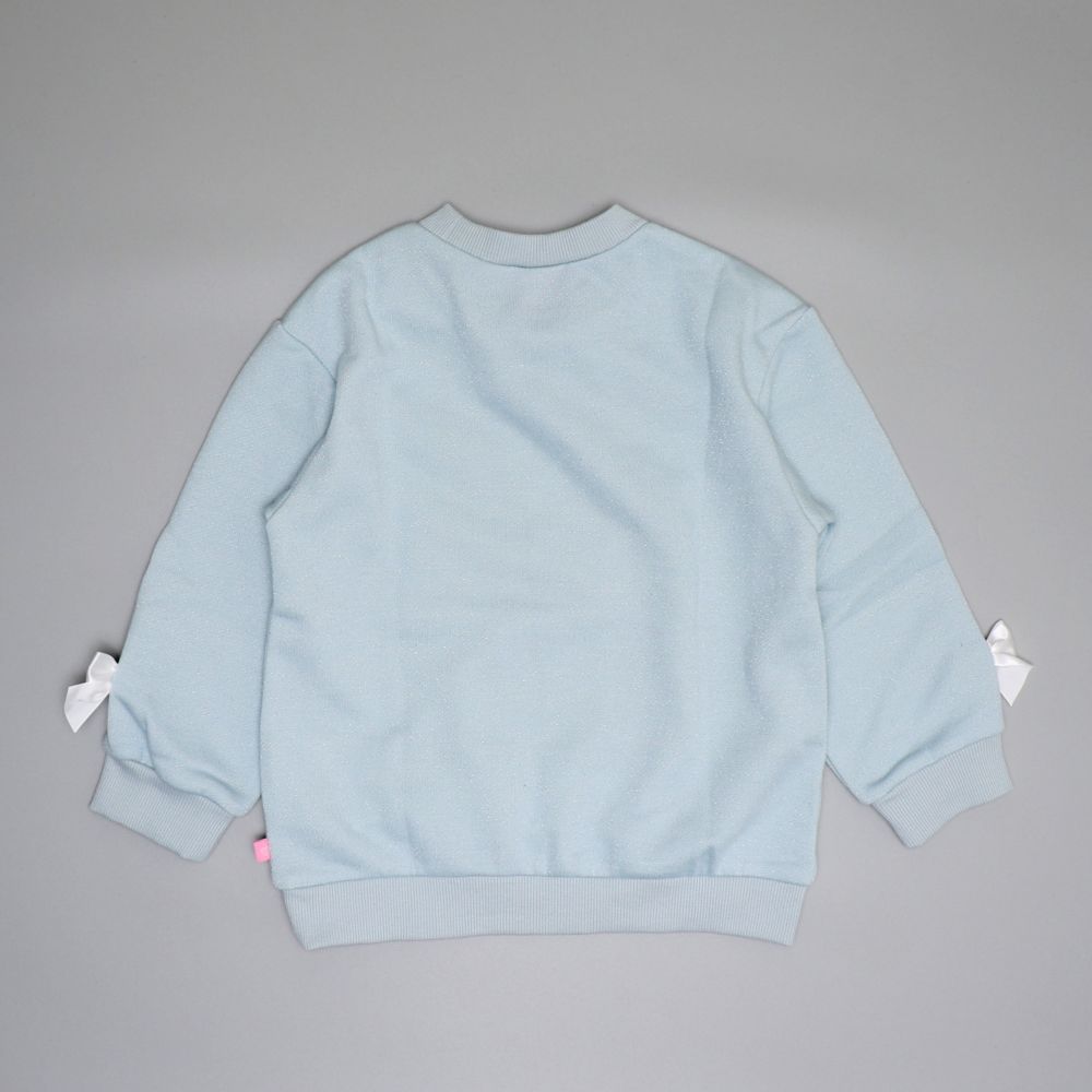 【ベビードール】エルサ プリンセス / ラメトレーナー 0865K / キッズサイズ トップス 長袖 トレーナー スウェット リボン付き キラキラ ラメ ガーリー ガールズコーデ