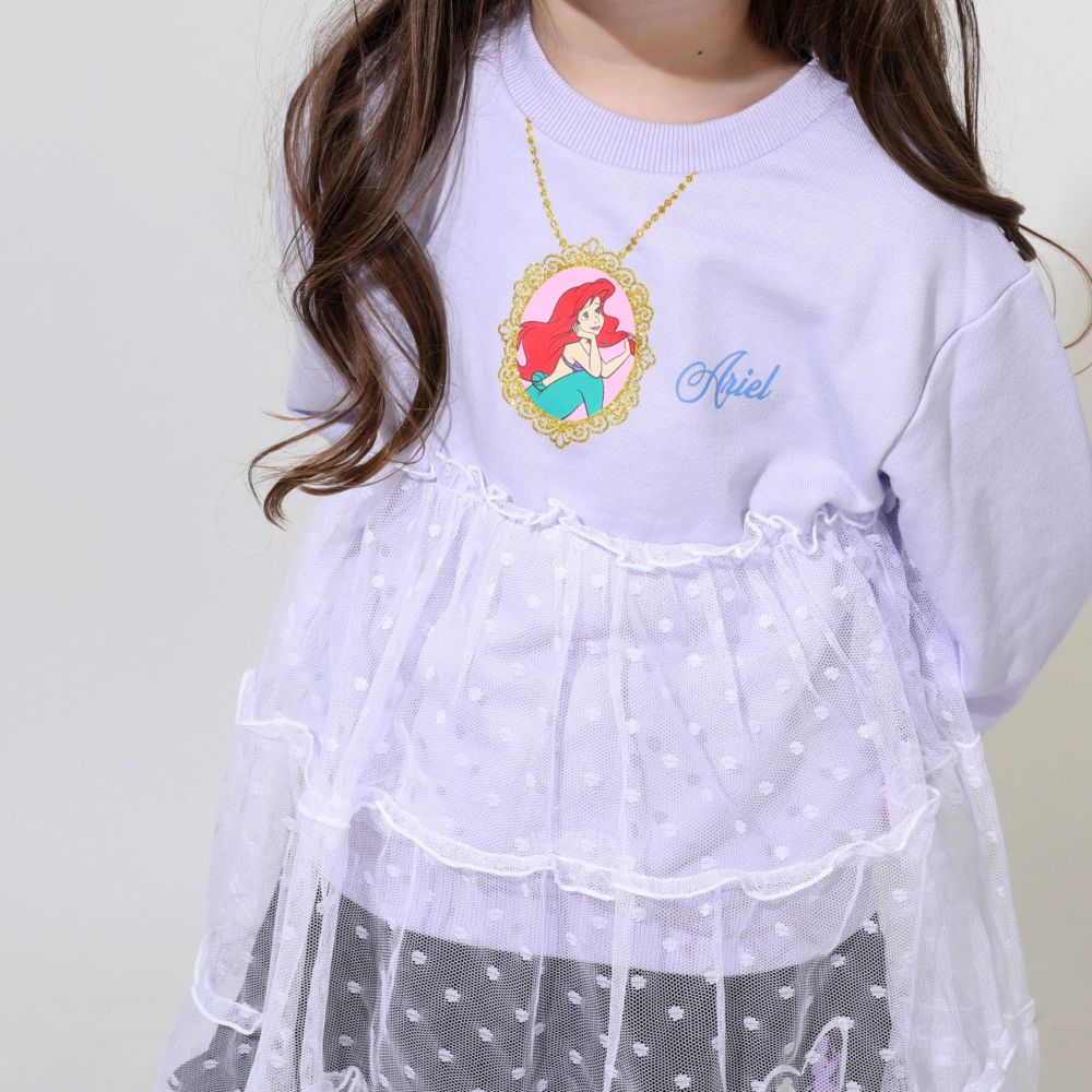 【ベビードール】アリエル プリンセス / チュールトレーナー 0863K / キッズサイズ トップス 長袖 トレーナー スウェット ワンピース ガーリー ガールズコーデ 春秋冬