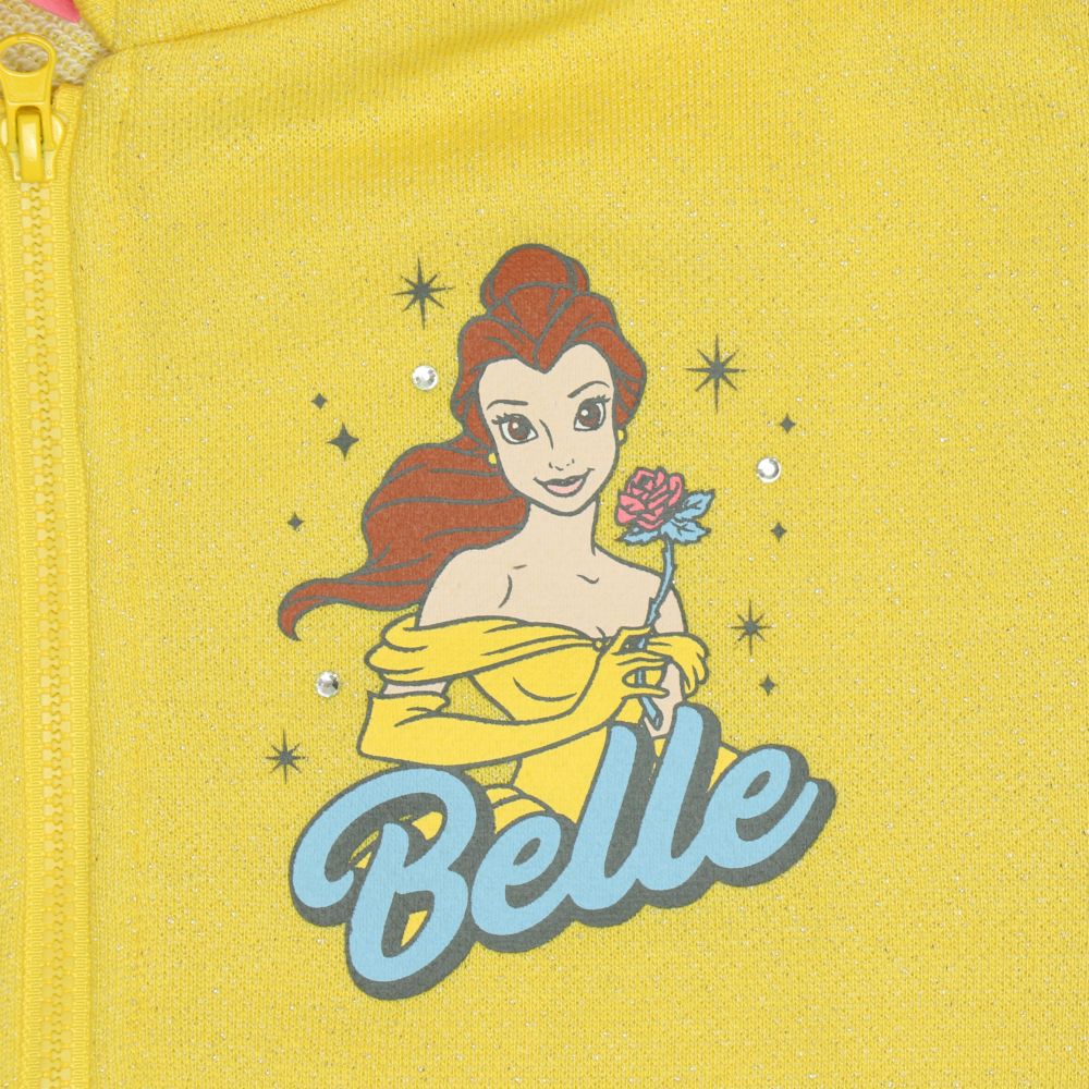 【ベビードール】ベル プリンセス / ラメジップパーカー 0864K / キッズ ベビーサイズ 長袖 ライトアウター 羽織り スウェット パーカー ラメ ラインストーン キラキラ フリル ボリューム袖 カンガルーポケット シワになりにくい ガーリー