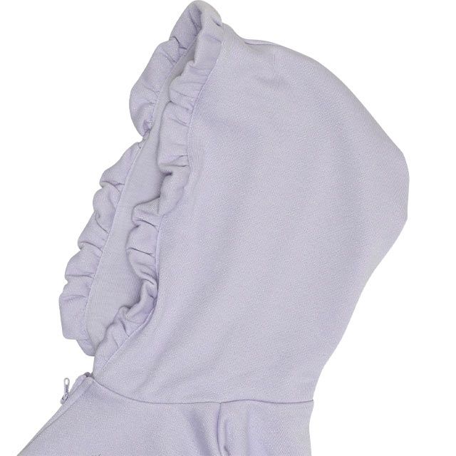 【ベビードール】ベル プリンセス / ラメジップパーカー 0864K / キッズ ベビーサイズ 長袖 ライトアウター 羽織り スウェット パーカー ラメ ラインストーン キラキラ フリル ボリューム袖 カンガルーポケット シワになりにくい ガーリー