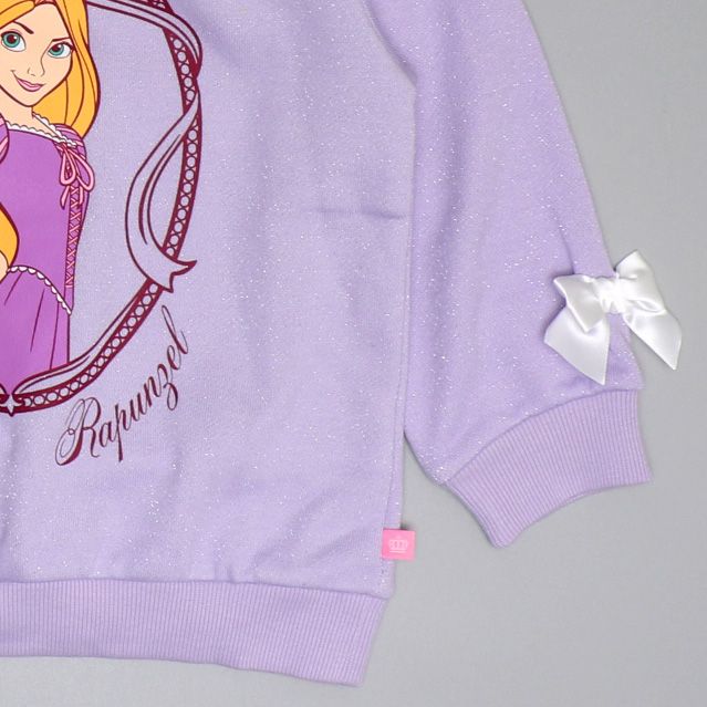 【ベビードール】ラプンツェル プリンセス / ラメトレーナー 0865K / キッズサイズ トップス 長袖 トレーナー スウェット リボン付き キラキラ ラメ ガーリー ガールズコーデ
