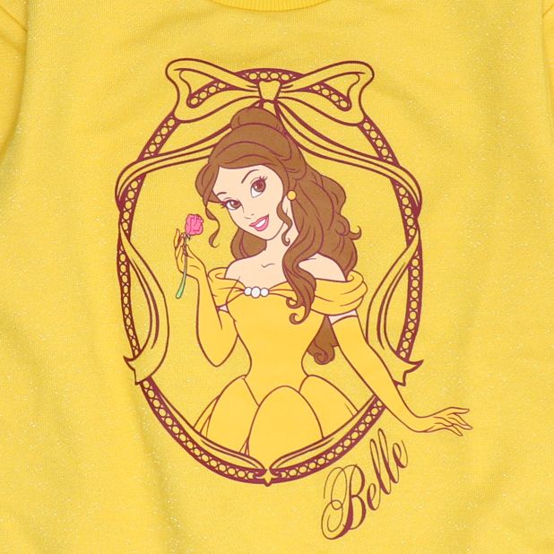 【ベビードール】ベル プリンセス / ラメトレーナー 0865K / キッズサイズ トップス 長袖 トレーナー スウェット リボン付き キラキラ ラメ ガーリー ガールズコーデ