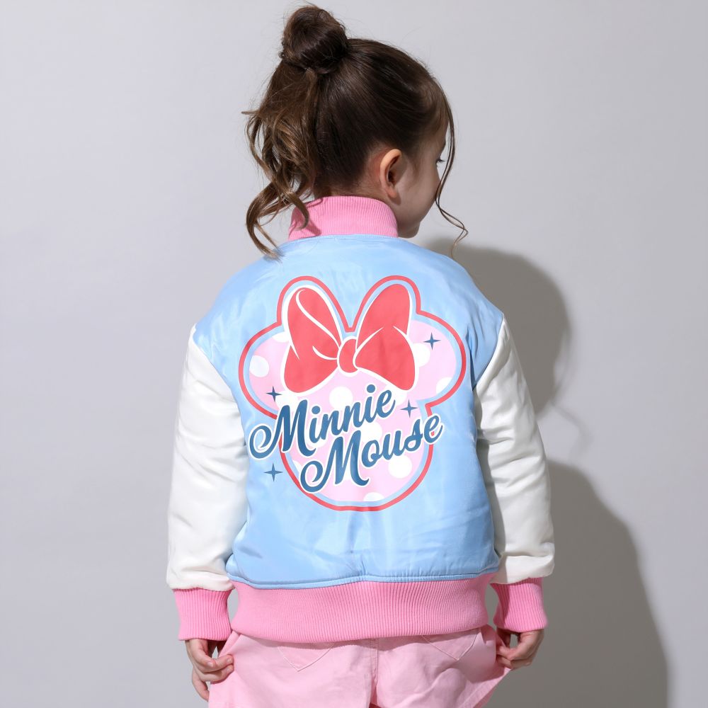 【ベビードール】ミニー 親子お揃い MA-1ブルゾン 0866K / ベビーサイズ キッズ リンクコーデ ペアルック 親子コーデ トップス 長袖 アウター ブルゾン ジャケット 羽織り 中綿 防寒