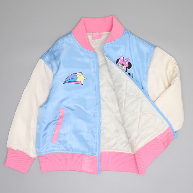 【ベビードール】ミニー 親子お揃い MA-1ブルゾン 0866K / ベビーサイズ キッズ リンクコーデ ペアルック 親子コーデ トップス 長袖 アウター ブルゾン ジャケット 羽織り 中綿 防寒