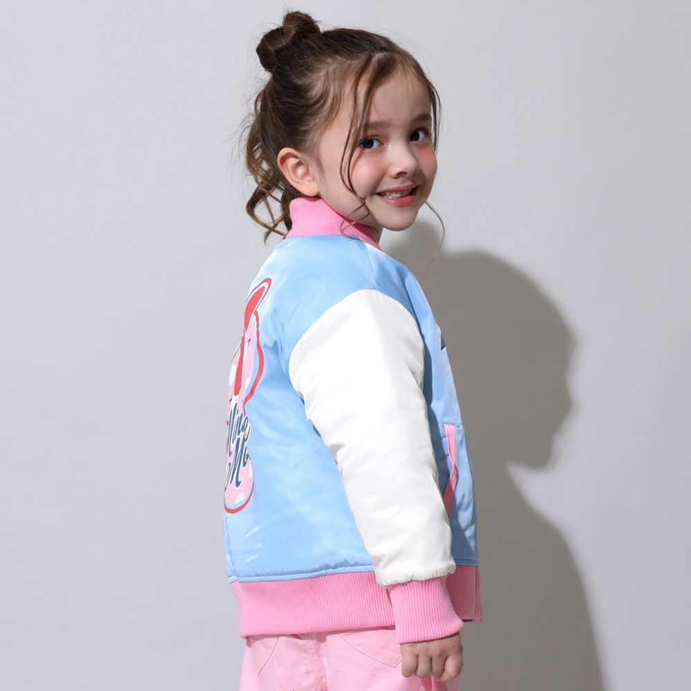 【ベビードール】ミニー 親子お揃い MA-1ブルゾン 0866K / ベビーサイズ キッズ リンクコーデ ペアルック 親子コーデ トップス 長袖 アウター ブルゾン ジャケット 羽織り 中綿 防寒