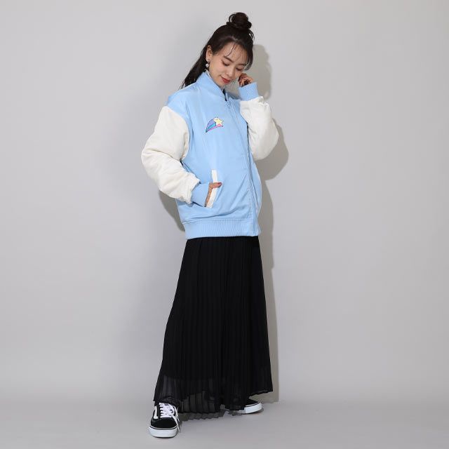 【ベビードール】ミニー 親子お揃い MA-1ブルゾン 0866A / 大人 ユニセックス 男女兼用 リンクコーデ ペアルック 親子コーデ トップス 長袖 アウター ブルゾン ジャケット 羽織り 中綿 防寒