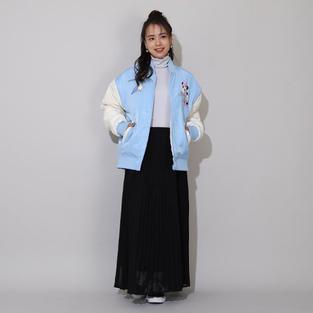 【ベビードール】ミニー 親子お揃い MA-1ブルゾン 0866A / 大人 ユニセックス 男女兼用 リンクコーデ ペアルック 親子コーデ トップス 長袖 アウター ブルゾン ジャケット 羽織り 中綿 防寒