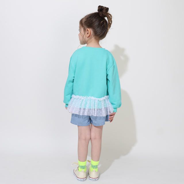 【ベビードール】ミニー フリルショートパンツ 0867K / ベビーサイズ キッズ ボトムス 短パン ウエスト総ゴム ゴム穴付 ベルトループあり オールシーズン フェイクボタン