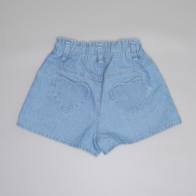 【ベビードール】ミニー フリルショートパンツ 0867K / ベビーサイズ キッズ ボトムス 短パン ウエスト総ゴム ゴム穴付 ベルトループあり オールシーズン フェイクボタン