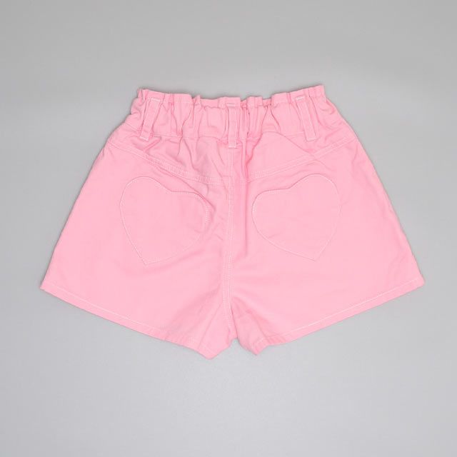 【ベビードール】ミニー フリルショートパンツ 0867K / ベビーサイズ キッズ ボトムス 短パン ウエスト総ゴム ゴム穴付 ベルトループあり オールシーズン フェイクボタン