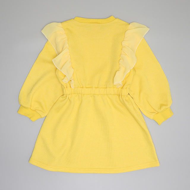 【ベビードール】ミニー フリルラメワンピース 0868K / ベビーサイズ キッズ トップス ボトムス ワンピース 長袖 ボリューム袖 スカート スウェット ウエストゴム キラキラ ラメ ガーリー