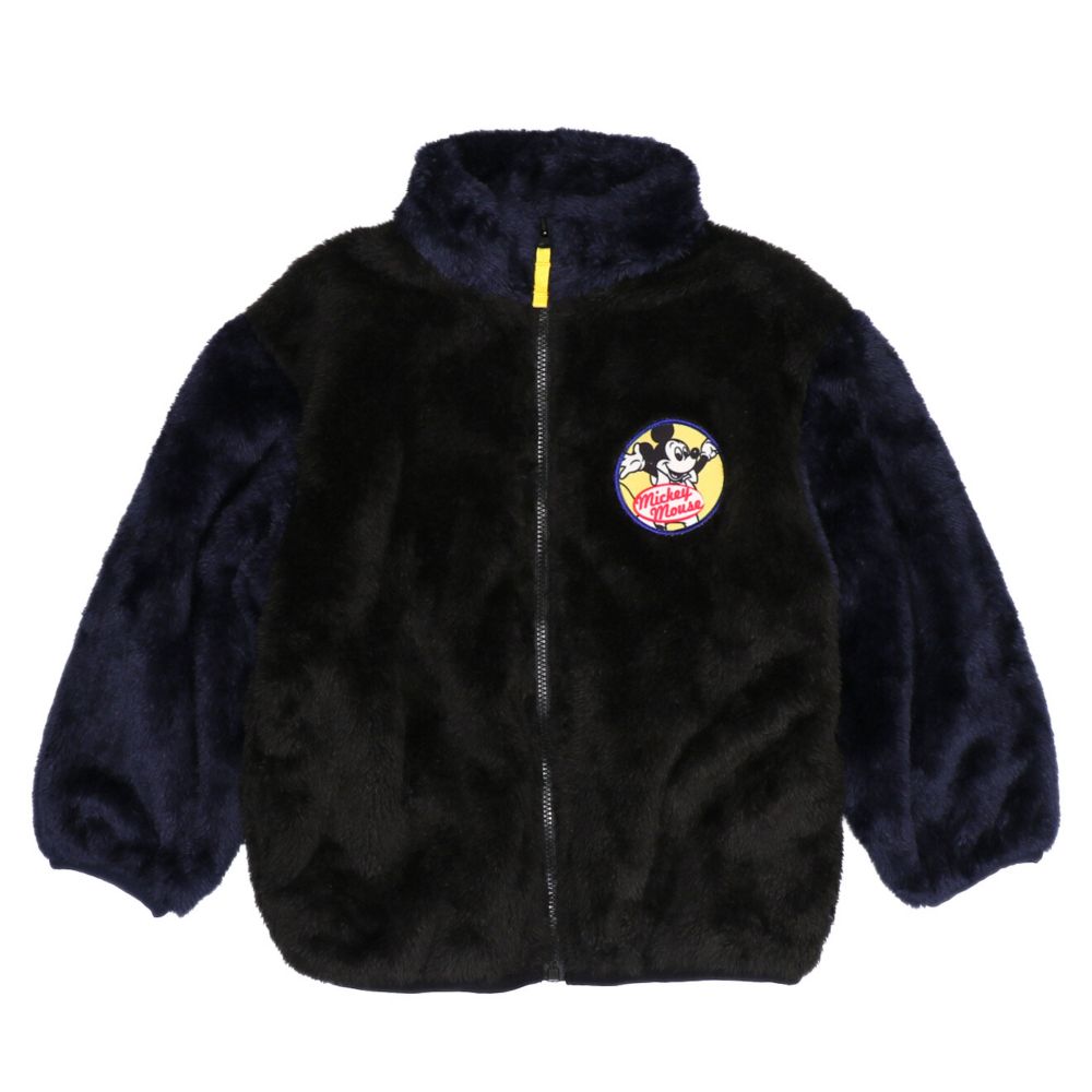 【ベビードール】ミッキー 【合体】ボアジャケット 0895K / ベビーサイズ キッズ トップス 長袖 アウター 羽織り ブルゾン もこもこ 別売のウィンドブレーカーとドッキング（合体）してさらにあったか