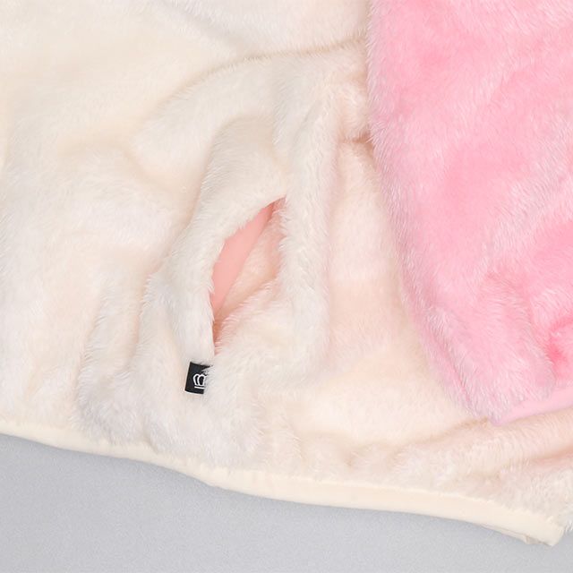 【ベビードール】ミニー 【合体】ボアジャケット 0895K / ベビーサイズ キッズ トップス 長袖 アウター 羽織り ブルゾン もこもこ 別売のウィンドブレーカーとドッキング（合体）してさらにあったか