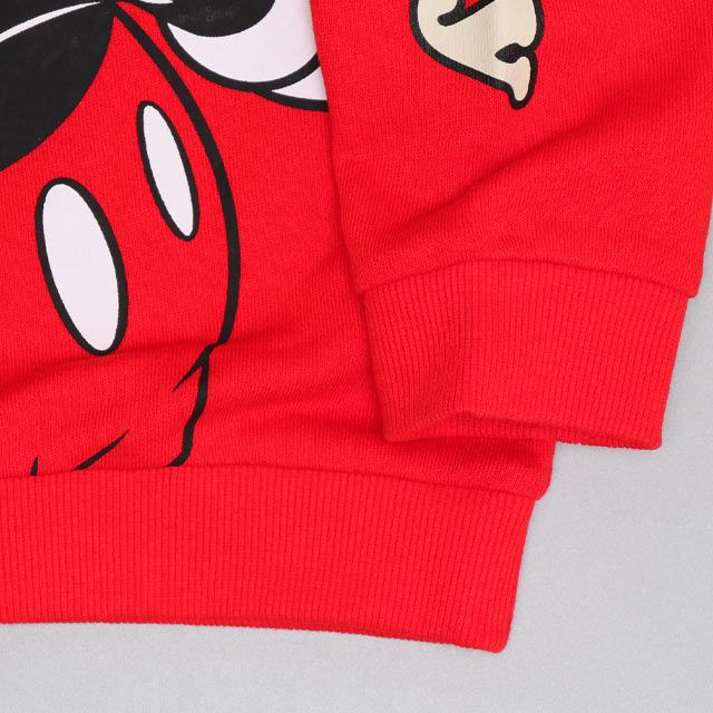 【ベビードール】ミッキー 親子お揃い BIGフェイストレーナー 0897K / ベビーサイズ キッズ リンクコーデ ペアルック 親子コーデ トップス 長袖 クルーネック スウェット