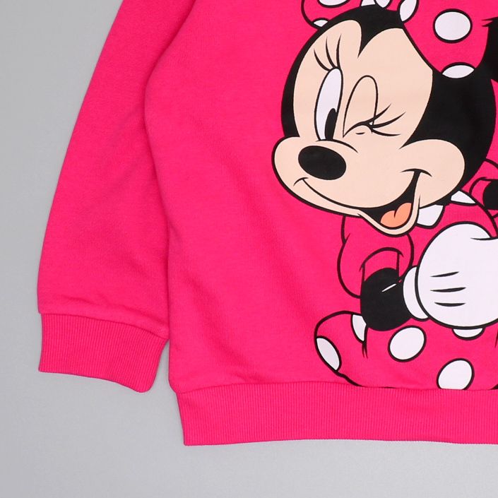 【ベビードール】ミニー 親子お揃い BIGフェイストレーナー 0897K / ベビーサイズ キッズ リンクコーデ ペアルック 親子コーデ トップス 長袖 クルーネック スウェット