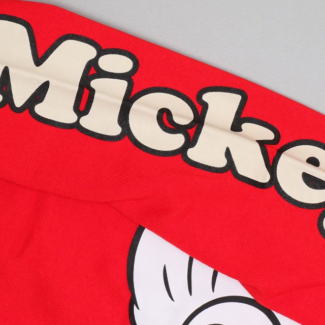 【ベビードール】ミッキー 親子お揃い BIGフェイストレーナー 0897A / 大人 ユニセックス 男女兼用 リンクコーデ ペアルック 親子コーデ トップス 長袖 クルーネック スウェット