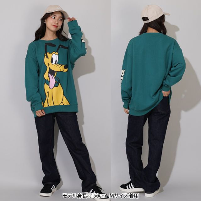 【ベビードール】プルート 親子お揃い BIGフェイストレーナー 0897A / 大人 ユニセックス 男女兼用 リンクコーデ ペアルック 親子コーデ トップス 長袖 クルーネック スウェット