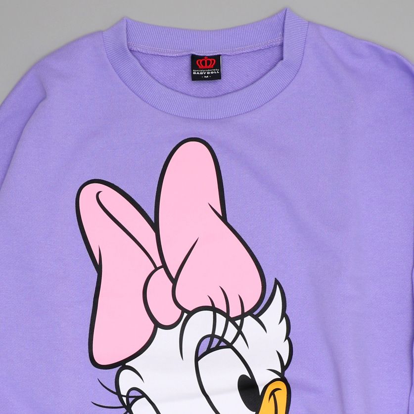 【ベビードール】デイジー 親子お揃い BIGフェイストレーナー 0897A / 大人 ユニセックス 男女兼用 リンクコーデ ペアルック 親子コーデ トップス 長袖 クルーネック スウェット