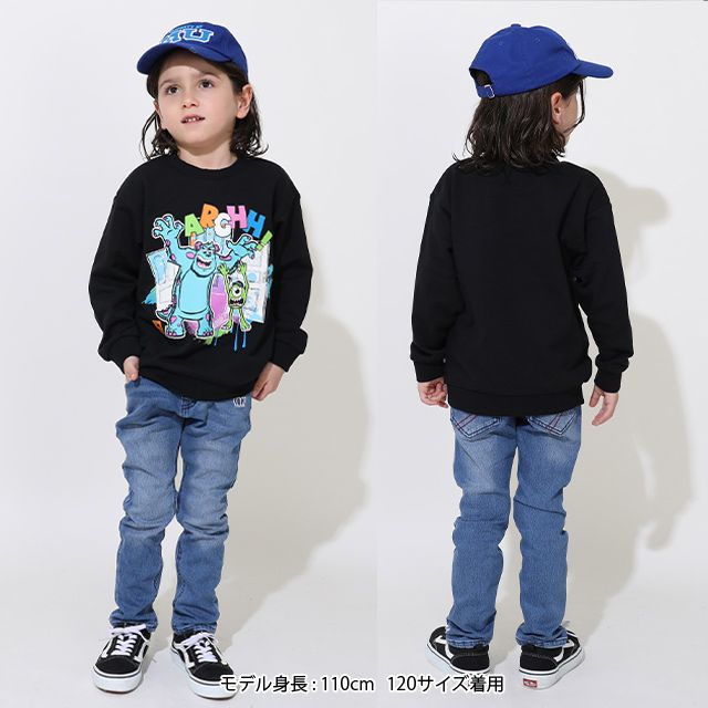 【ベビードール】サリー マイク 親子お揃い 蓄光トレーナー 0901K / ベビーサイズ キッズ リンクコーデ ペアルック 親子コーデ トップス 長袖 プルオーバー 蓄光 暗いところで光る