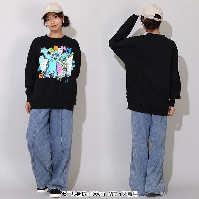 【ベビードール】サリー マイク 親子お揃い 蓄光トレーナー 0901A / 大人 ユニセックス 男女兼用 リンクコーデ ペアルック 親子コーデ トップス 長袖 プルオーバー 蓄光 暗いところで光る