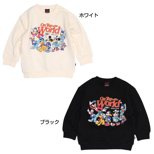 【ベビードール】ミッキー＆フレンズ 親子お揃い キャラクタートレーナー 0902K / ベビーサイズ キッズ リンクコーデ ペアルック 親子コーデ トップス 長袖 プルオーバー 春秋冬