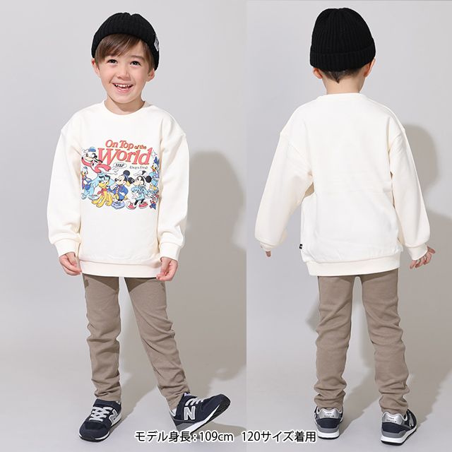 【ベビードール】ミッキー＆フレンズ 親子お揃い キャラクタートレーナー 0902K / ベビーサイズ キッズ リンクコーデ ペアルック 親子コーデ トップス 長袖 プルオーバー 春秋冬