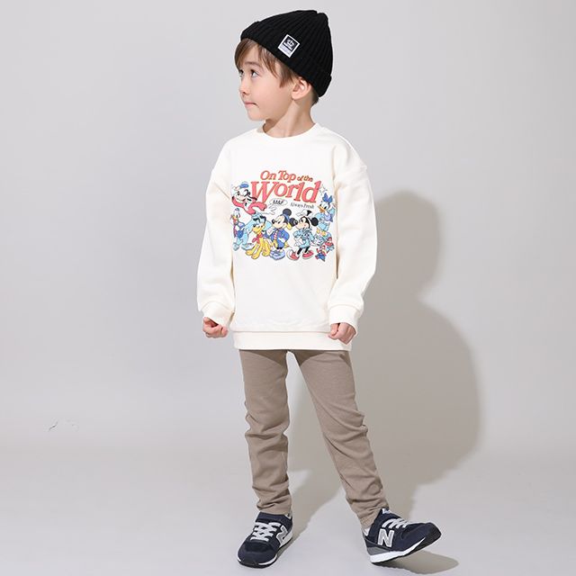 【ベビードール】ミッキー＆フレンズ 親子お揃い キャラクタートレーナー 0902K / ベビーサイズ キッズ リンクコーデ ペアルック 親子コーデ トップス 長袖 プルオーバー 春秋冬