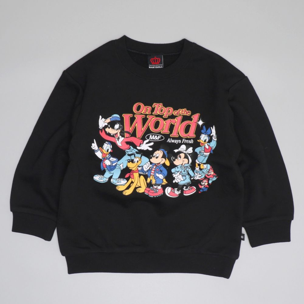 【ベビードール】ミッキー＆フレンズ 親子お揃い キャラクタートレーナー 0902K / ベビーサイズ キッズ リンクコーデ ペアルック 親子コーデ トップス 長袖 プルオーバー 春秋冬