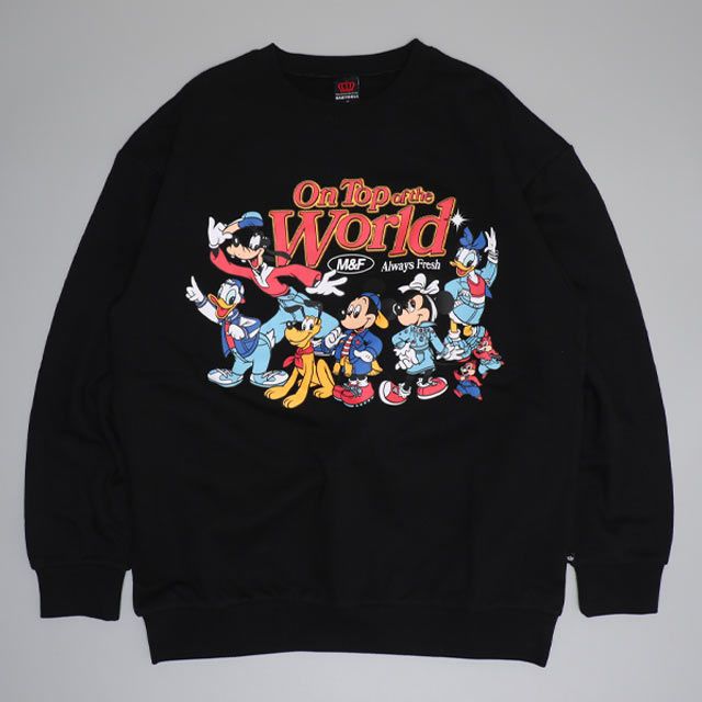 【ベビードール】ミッキー＆フレンズ 親子お揃い キャラクタートレーナー 0902A / 大人 ユニセックス 男女兼用 リンクコーデ ペアルック 親子コーデ トップス 長袖 プルオーバー 春秋冬