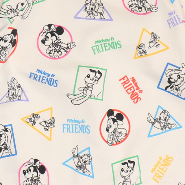 【ベビードール】ミッキー＆フレンズ 親子お揃い キャラクター総柄トレーナー 0903K / ベビーサイズ キッズ リンクコーデ ペアルック 親子コーデ トップス 長袖 プルオーバー 春秋冬