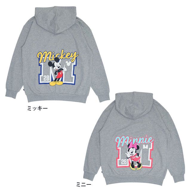 【ベビードール】ミッキー 親子お揃い サガラワッペンジップパーカー 0904A / 大人 ユニセックス 男女兼用 リンクコーデ ペアルック 親子コーデ トップス 長袖 パーカー 羽織り アウター スウェット カンガルーポケット