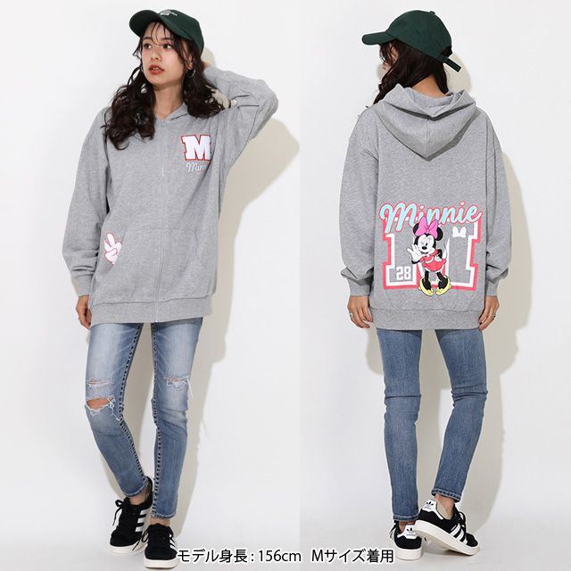 【ベビードール】ミッキー 親子お揃い サガラワッペンジップパーカー 0904A / 大人 ユニセックス 男女兼用 リンクコーデ ペアルック 親子コーデ トップス 長袖 パーカー 羽織り アウター スウェット カンガルーポケット