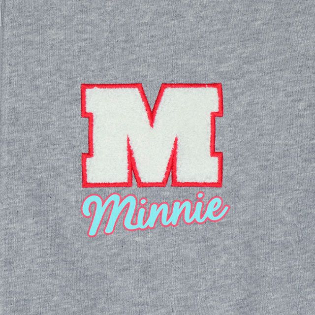 【ベビードール】ミニー 親子お揃い サガラワッペンジップパーカー 0904A / 大人 ユニセックス 男女兼用 リンクコーデ ペアルック 親子コーデ トップス 長袖 パーカー 羽織り アウター スウェット カンガルーポケット