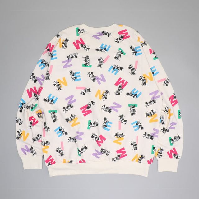 【ベビードール】ミニー 親子お揃い カラフル総柄トレーナー 0906A / 大人 ユニセックス 男女兼用 リンクコーデ ペアルック 親子コーデ トップス 長袖 スウェット プルオーバー 春秋冬