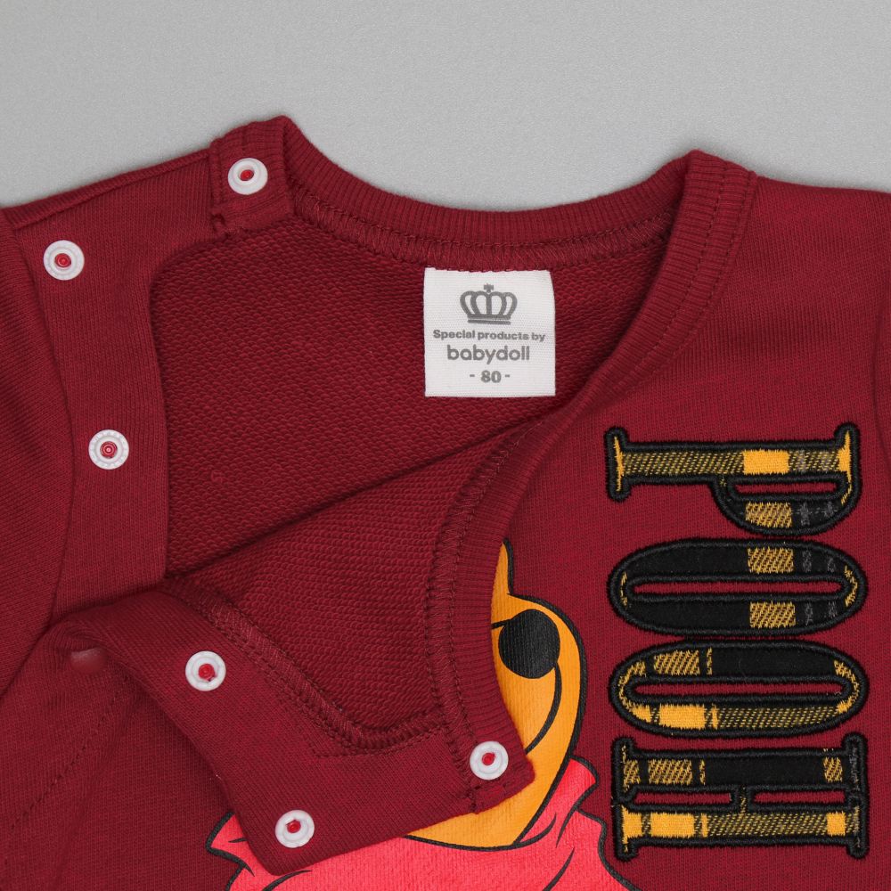 【ベビードール】ズートピア チェックレイヤードロンパース 0909B / ベビーサイズ 赤ちゃん 出産祝い 贈り物 プレゼント ベビー服 長袖 レイヤード風 コーデュロイ リンクコーデ ペアルック 親子コーデ 秋冬 ジュディ ニック