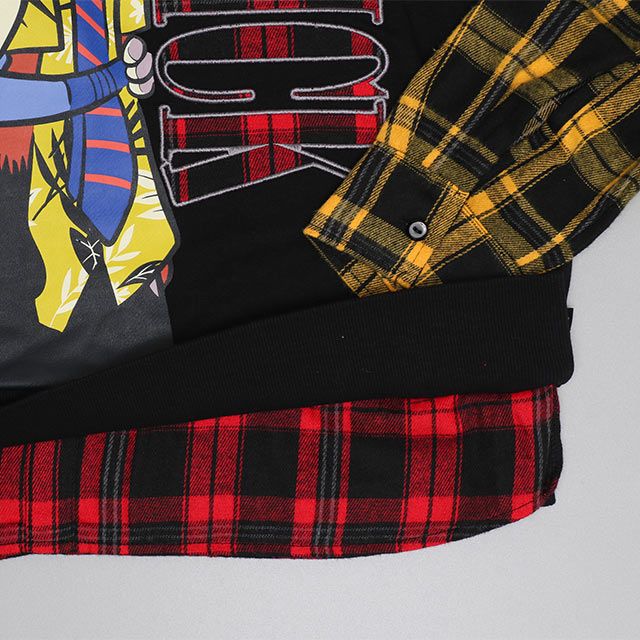 【ベビードール】ズートピア 親子お揃い チェックレイヤードトレーナー 0910A / 大人 ユニセックス 男女兼用 トップス 長袖 レイヤード風 リンクコーデ ペアルック 親子コーデ 秋冬 ジュディ ニック