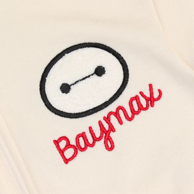 【ベビードール】ベイマックス キャラクターサガラワッペンジップパーカー 0912K / ベビーサイズ キッズ トップス 長袖 パーカー 羽織り なりきれる 仮装 コスプレ