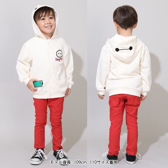 【ベビードール】ベイマックス キャラクターサガラワッペンジップパーカー 0912K / ベビーサイズ キッズ トップス 長袖 パーカー 羽織り なりきれる 仮装 コスプレ