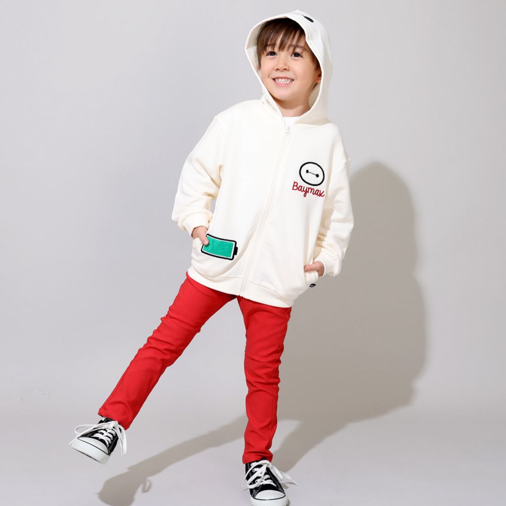 【ベビードール】ベイマックス キャラクターサガラワッペンジップパーカー 0912K / ベビーサイズ キッズ トップス 長袖 パーカー 羽織り なりきれる 仮装 コスプレ