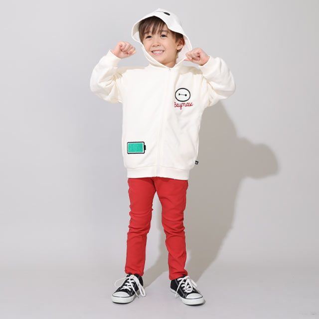 【ベビードール】ベイマックス キャラクターサガラワッペンジップパーカー 0912K / ベビーサイズ キッズ トップス 長袖 パーカー 羽織り なりきれる 仮装 コスプレ