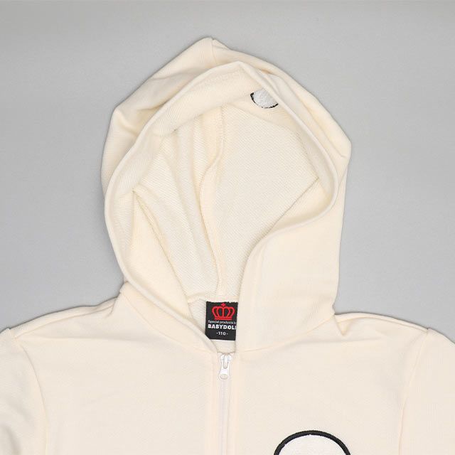 【ベビードール】ベイマックス キャラクターサガラワッペンジップパーカー 0912K / ベビーサイズ キッズ トップス 長袖 パーカー 羽織り なりきれる 仮装 コスプレ