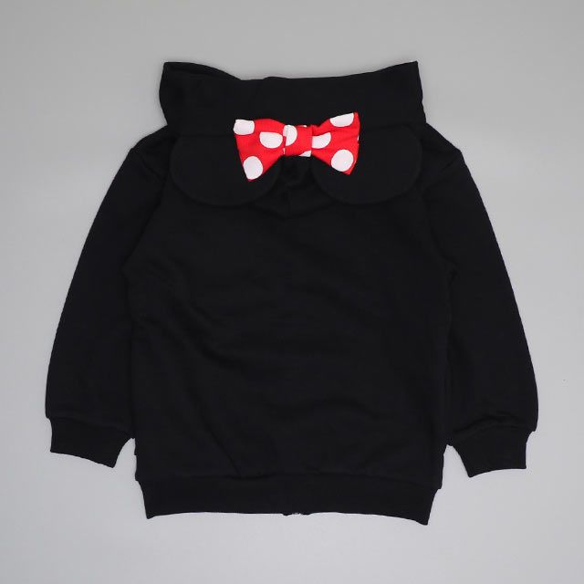 【ベビードール】ミニー キャラクターサガラワッペンジップパーカー 0912K / ベビーサイズ キッズ トップス 長袖 パーカー 羽織り なりきれる 仮装 コスプレ