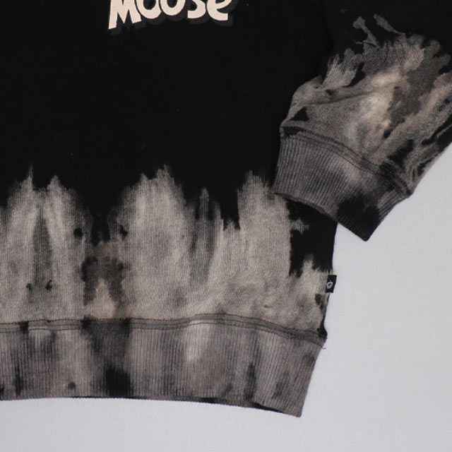 【ベビードール】ミッキー 親子お揃い ブリーチパーカー 0914K / ベビーサイズ キッズ リンクコーデ ペアルック 親子コーデ トップス 長袖 フーディー プルオーバー スウェット グランジテイスト 春秋冬