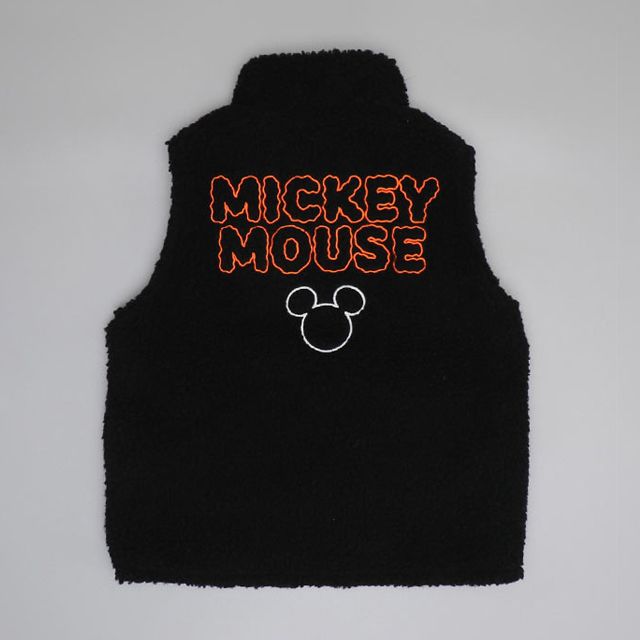 【ベビードール】ミッキー リバーシブル中綿ベスト 0915K / ベビーサイズ キッズ トップス アウター ノースリーブ あったか ボア素材 カラフル 2WAY 防寒