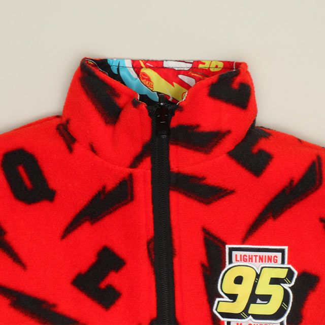 【ベビードール】カーズ リバーシブルアウター 0988K / ベビーサイズ キッズ トップス 長袖 アウター 上着 羽織り ジャケット ブルゾン 中綿 フリース 2Way マックィーン メーター