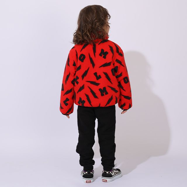 【ベビードール】カーズ リバーシブルアウター 0988K / ベビーサイズ キッズ トップス 長袖 アウター 上着 羽織り ジャケット ブルゾン 中綿 フリース 2Way マックィーン メーター